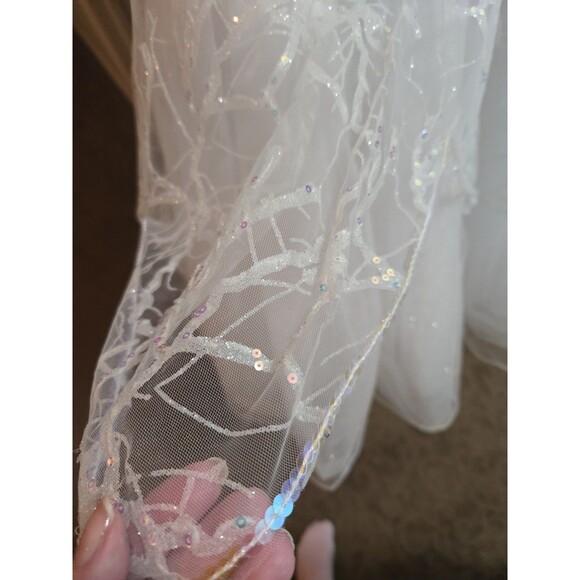 Nutcracker Snowflake Fairy White Sparkle Dance Or Figure Skating Costume Size MA - Picture 5 of 10